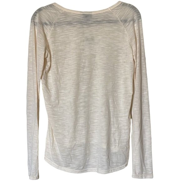 Rue 21 Ivory Cream High Low Knit Top Long-Sleeve Cotton Rayon Blend Women Size M - Picture 2 of 7